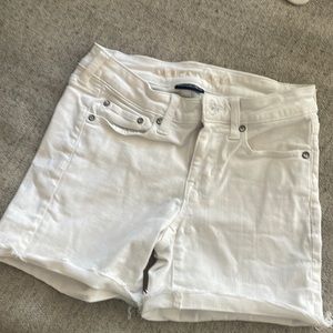 Size 4 White American Eagle Denim Shorts